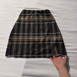 Plaid Black and Brown Women's Skirt